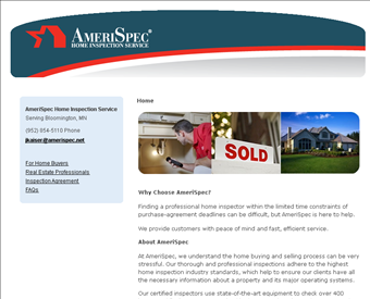 AmeriSpec Home Inspection Service web screenshot