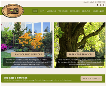 Urban Tree and Landscape web screenshot