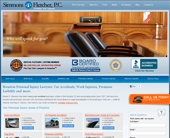 Simmons and Fletcher web screenshot