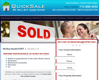 QuickSale Home Buyers web screenshot