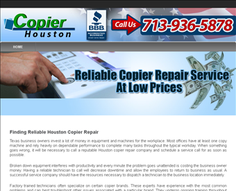 Houston Copier Co. web screenshot