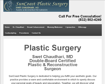 Friendswood Plastic Surgeon web screenshot
