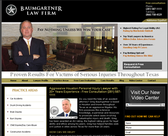 Baumgartner Law Firm web screenshot