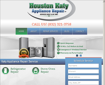 Houston Katy Appliance Repair web screenshot