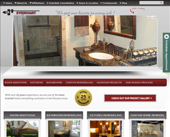 Everhart Construction web screenshot