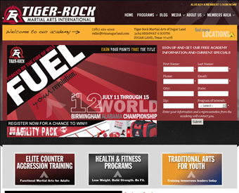 Tiger Rock Martial Arts of Sugar Land web screenshot