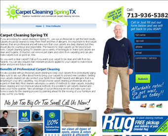 Carpet Cleaning Spring TX web screenshot