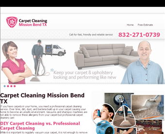 Carpet Cleaning Mission Bend TX web screenshot