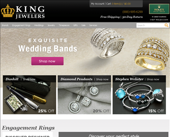 King Jewelers web screenshot