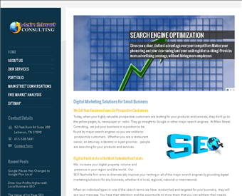 Main Street Consulting web screenshot