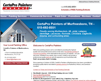 CertaPro Painters web screenshot