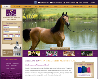 Vista Inns Murfeesboro web screenshot