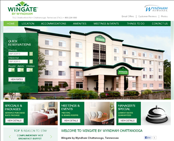 Wingate by Wyndham Chattanooga web screenshot