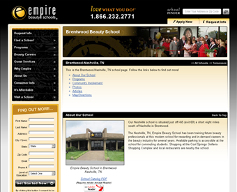 Empire Beauty Schools web screenshot
