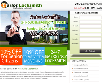 Carlos Locksmith web screenshot