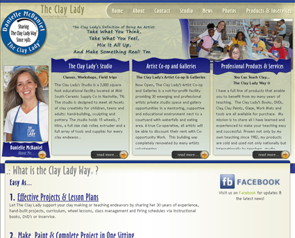 The Clay Lady web screenshot