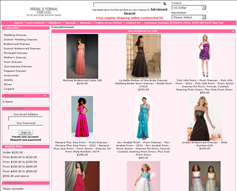 bridalandformal4less.com web screenshot