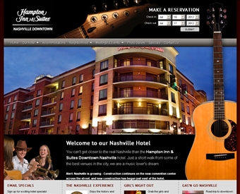 Hampton Inn & Suites Nashville Downtown web screenshot