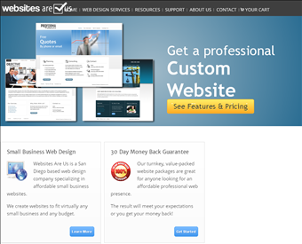Websites Are Us web screenshot