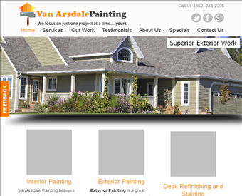 Van Arsdale Painting web screenshot