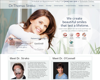 Dr. Thomas Streko, DMD web screenshot
