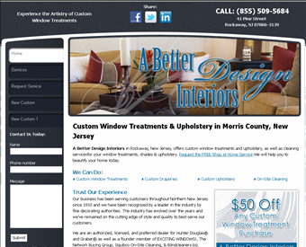 A Better Design Interiors web screenshot