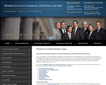 The Law Offices of Jonathan F. Marshall web screenshot