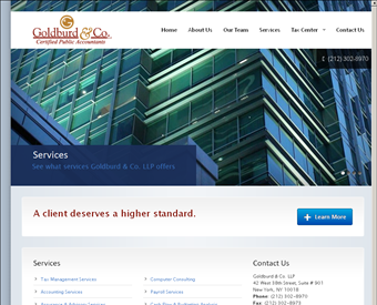 Goldburd & Co. LLP web screenshot