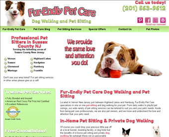 Fur-Endly Pet Care web screenshot