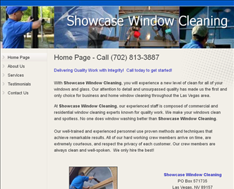 Showcase Window Cleaning web screenshot