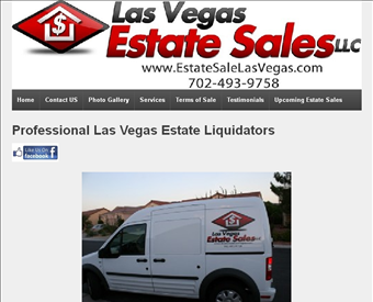 Las Vegas Estate Sales, LLC web screenshot