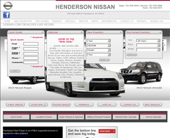 Henderson Nissan web screenshot
