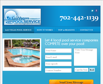 Las Vegas Pool Service web screenshot