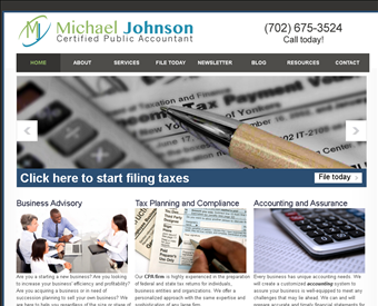 Michael Johnson Certified Public Accountant web screenshot