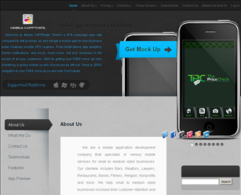 Mobile CAPPtivate web screenshot