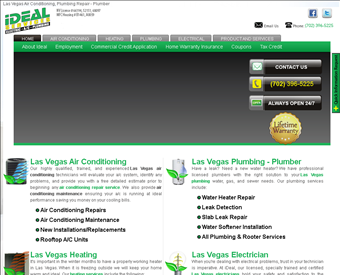 Ideal Services web screenshot