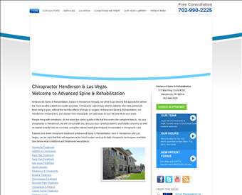 Advanced Spine & Rehabilitation web screenshot