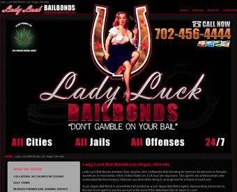 Lady Luck Bail Bonds web screenshot