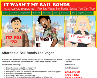It Wasn't Me Bail Bonds web screenshot