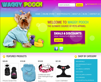 Waggy Pooch Apparel Ltd - Dog Clothing Boutique Portland web screenshot