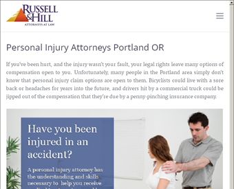 Russell & Hill, PLLC web screenshot