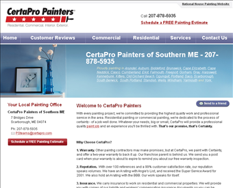 CertaPro Painters web screenshot