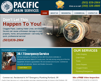 Pacific Drain Services web screenshot