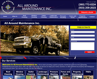 All Around Maintenance web screenshot