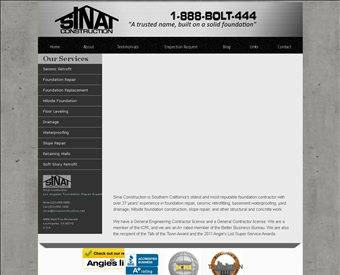 Sinai Construction web screenshot