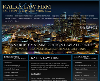 Kalra Law Firm web screenshot