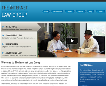 The Internet Law Group web screenshot