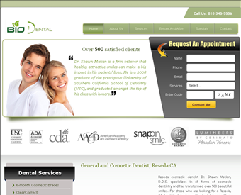Bio Dental web screenshot