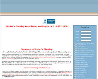 Walter's Flooring LA web screenshot