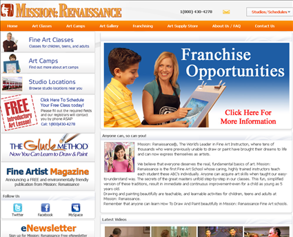 Mission Renaissance web screenshot